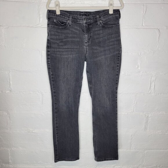 Duluth Trading Co Women's Size 12 Jeans Daily Denim Slim Leg Gray - Picture 1 of 3